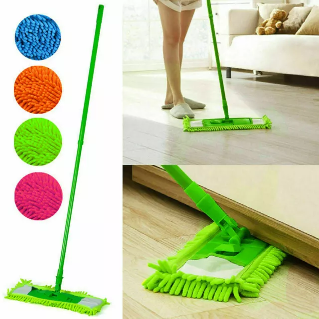 Extendable Microfibre Mop Cleaner Sweeper Wooden Laminate Tile Floor Wet Dry