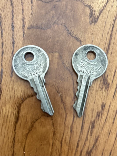 Ford Model A Key VINTAGE PAIR OF Ford Basco Model A Key Script 21321 & 2 Briggs ...