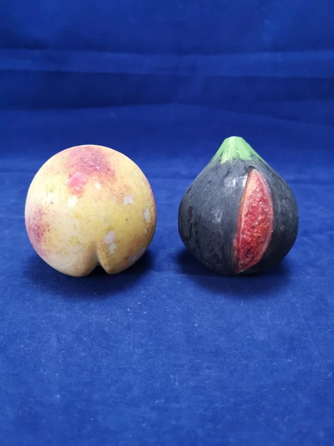 Collection de mini fruits en pierre 12 pièces avec albâtre du