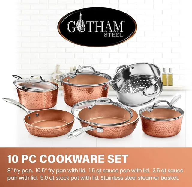 Food Network 10-pc. Ombre Nonstick Ceramic Cookware Set, Grey, 10PC - Yahoo  Shopping