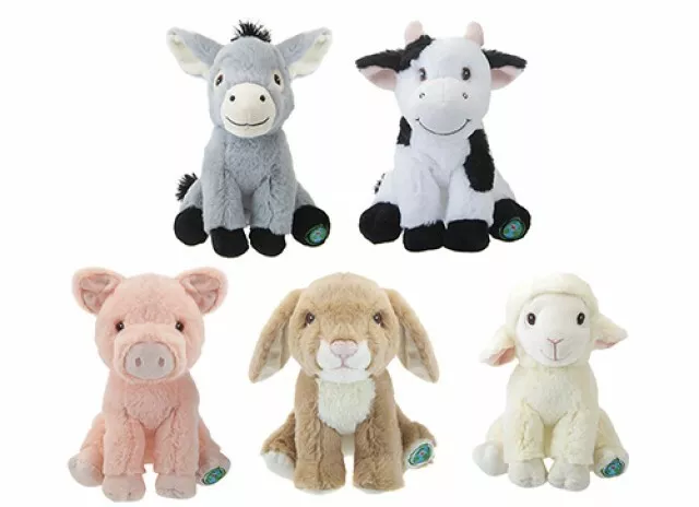 PLUSH Cuddly Soft Toy Teddy Gift New 23cm Brand New Farmyard Animals Cow Sheep