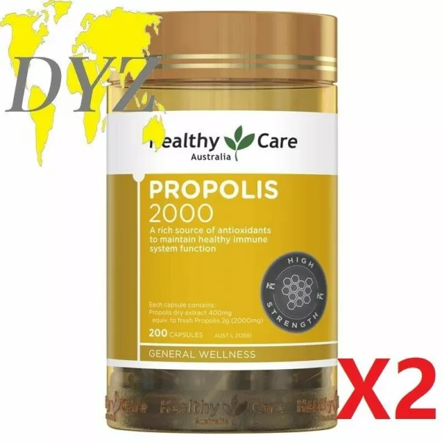 Healthy Care Propolis 2000mg (200 Gélules) [X2]