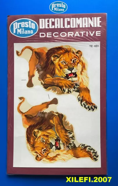 leone leoni decalcomanie decorative vintage anni 70 presto milano leone rampante
