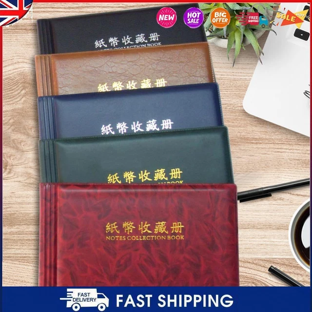 C- 20 Pages Paper Money Currency Banknote Collection Book Storage Album