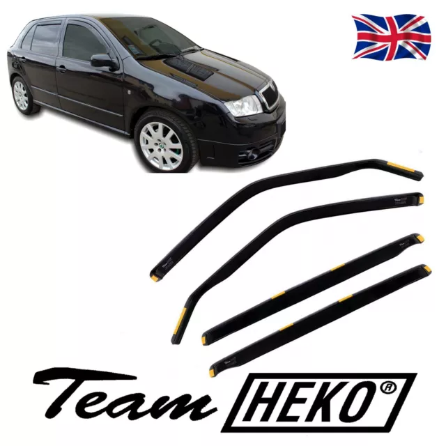 HEKO TINTED WIND DEFLECTORS for SKODA FABIA mk1 6Y 4 5 DOOR 1999
