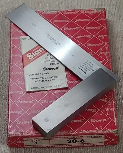 STARRETT 20-6  Master Precision Square 50134 In box *Nice* 6" Tool.