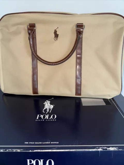 Ralph Lauren Polo Duffle  Large Weekender Bag, New!