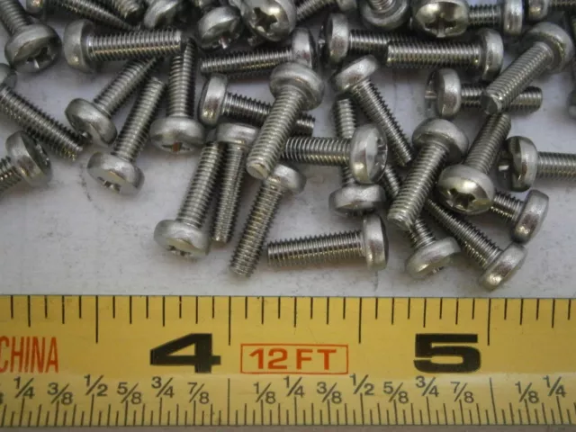 Machine Screws M3 x 10mm Phillips Pan Head Stainless Steel Lot of 25 #4160