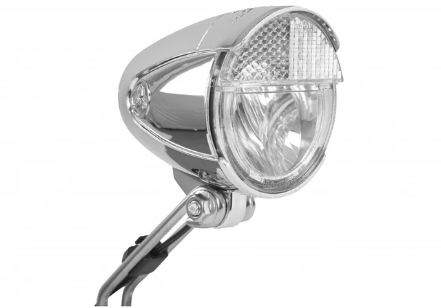 Cortina koplamp Amsterdam aan/uit dynamo chroom zw - Pims Fietsen