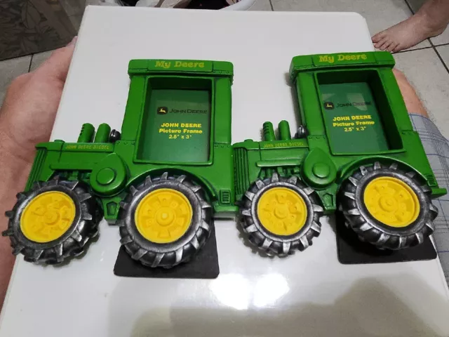 Vintage Enesco John Deere Photo Frame Tractor 2.5 x 3 Photo NIB
