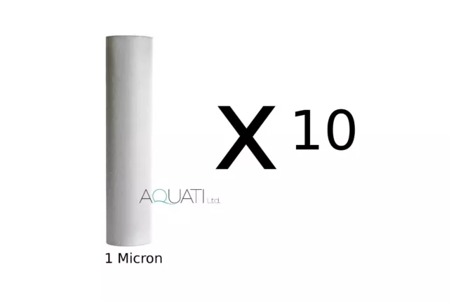 10 x Aquati 1 micron sediment cartridge HMA Drinking Water filter KOI 10"