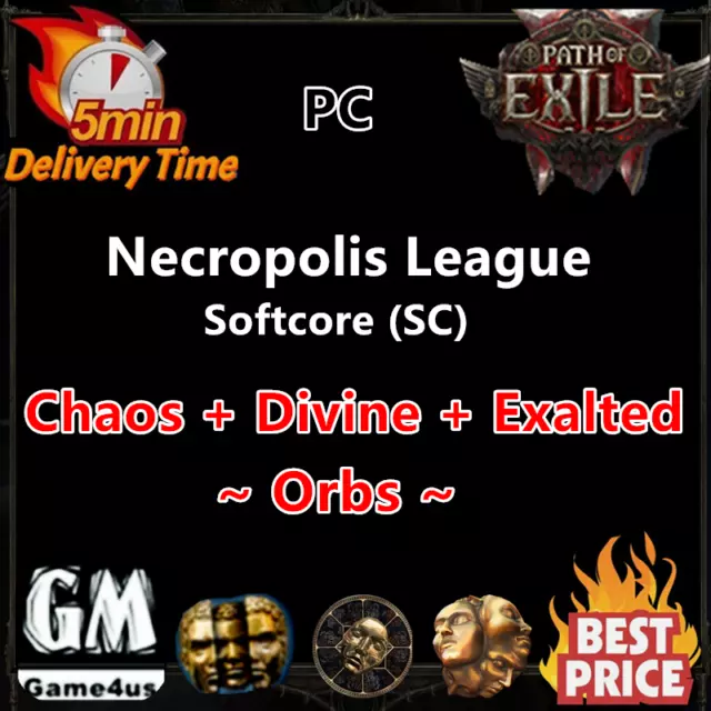 Path of Exile Necropolis Divine Orb POE Necropolis Chaos Orb Softcore SC Orbs PC
