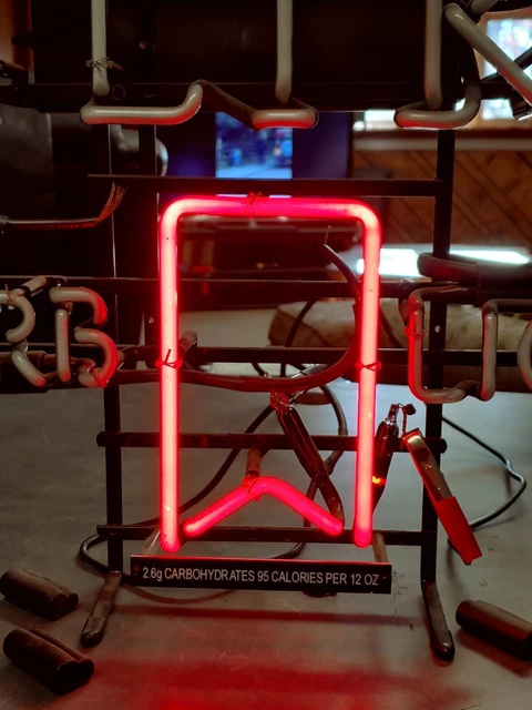 Michelob Neon Beer Sign Part, (RIBBON) Painted Red Tube, EXC. COND