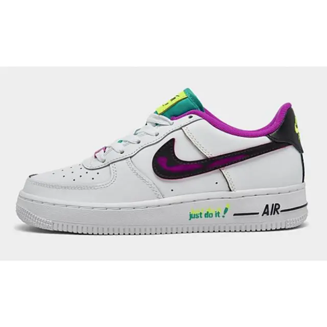 BIG KIDS' NIKE AIR FORCE 1 LV8 SE CASUAL SHOES, Size 5.5, White $70.00 -  PicClick