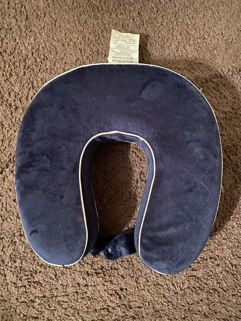 Memory Foam U Shaped Travel Sleep Pillow Neck Support Head Back Cushion Navy Blu
