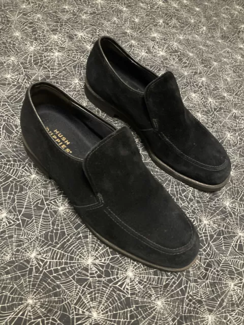 HUSH PUPPIES SLIP On Loafers Shoes Men’s Black Leather Suede Upper Size ...