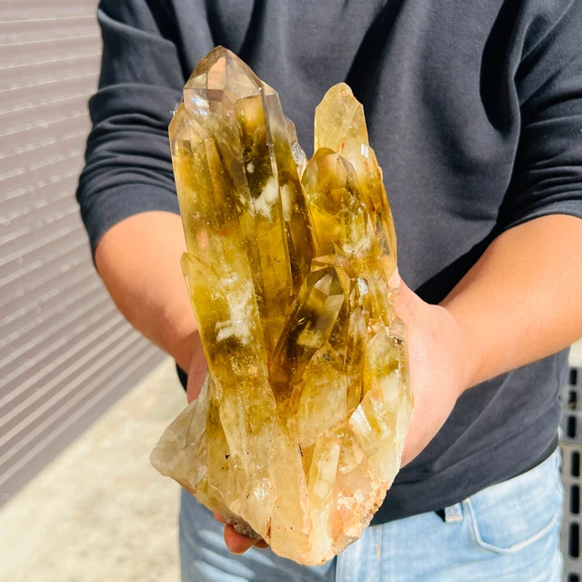 5.39LB Natural Citrine cluster mineral specimen quartz crystal healing 3