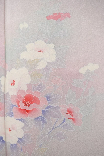 Dear Vanilla Japanese Silk Kimono Women's Robe Gown Authentic Japan Vintage Mint 9