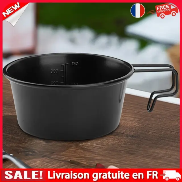 Camping Pot Stackable with Handle for Picnic Hiking Travelling (360ml non stick)