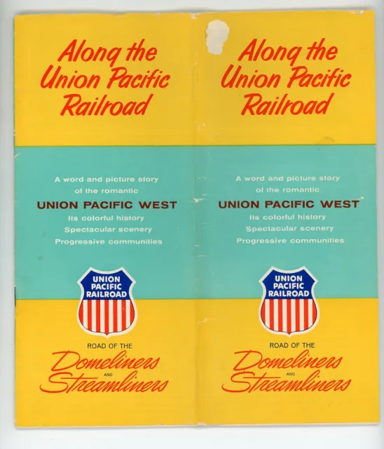 1962 Along The Union Pacific Railroad Brochure Word Picture Story West Booklet