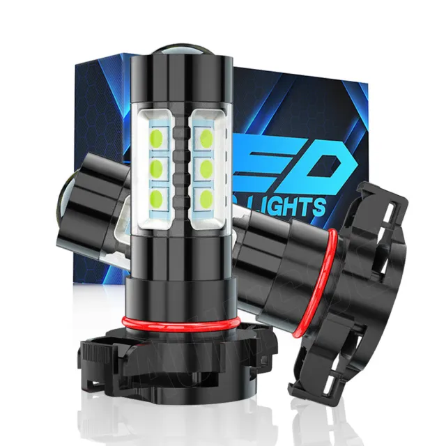 Blue 5202 2504 High Power LED Fog Light Daytime Running Light Bulbs Kit 8000K