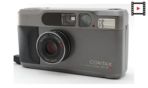 ALL Works [TOP MINT w/Strap] Contax T2 Titan Black 35mm Film Camera From JAPAN