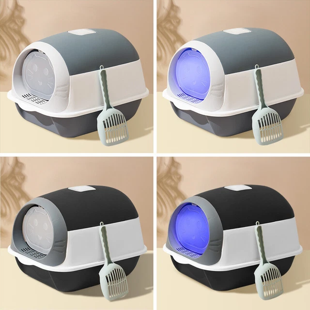 thumbnail image 2 of YARNOW Enclosed Cat Litter Box With Hidden Entrance | Grey Self-Cleaning Design For Multiple Cats 2 of 13
