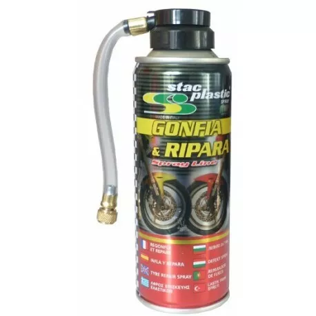 GONFIA E RIPARA GOMME per Moto BOMBOLETTA 200 ML Spray per Riparazione GOMME vei