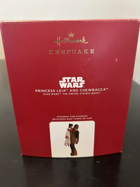 2020 Hallmark Star Wars Empire Strikes Princess Leia and Chewbacca Ornament