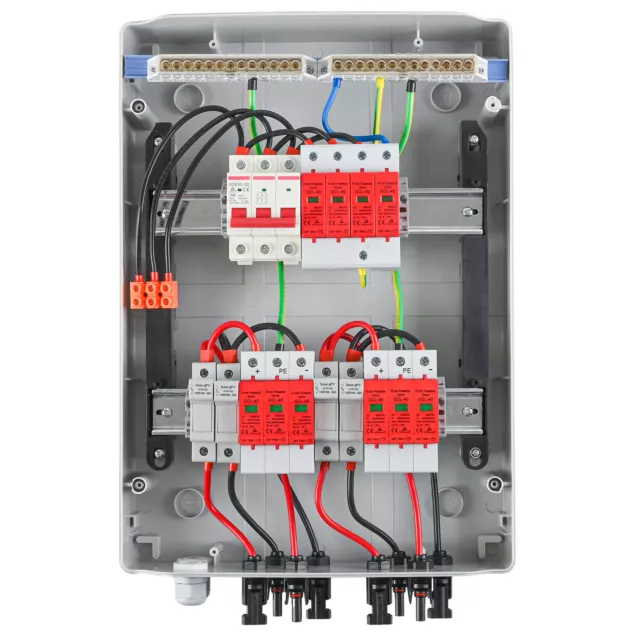 0% MwSt 1/2-String Solar Anschlusskasten Photovoltaik DC Überspannungsschutz PV