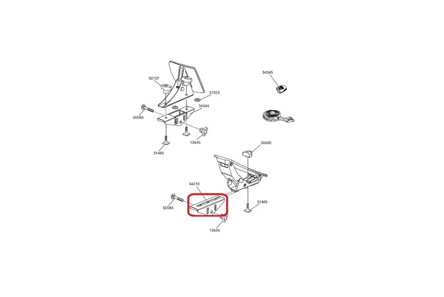 Lamiera di supporto Thule per 874-3 per Hydroglide Kayak Carrier 34210
