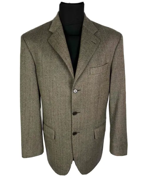 YVES GERARD Giacca Blazer Uomo Lana Tweed Elegante Classica Man Jacket Sz.L - 50