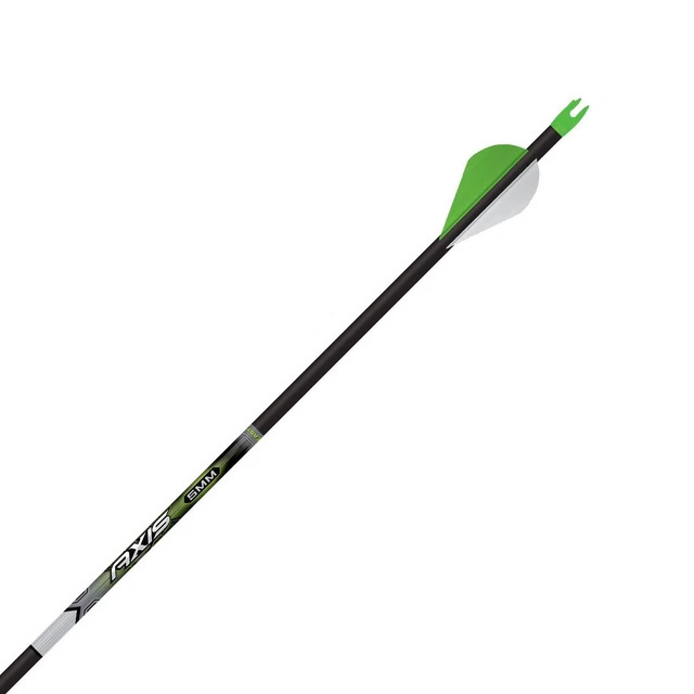 Easton 5MM Axis Half-Dozen Arrows w/ HIT Insert-2" Blazers Vanes/ Black-400 S...