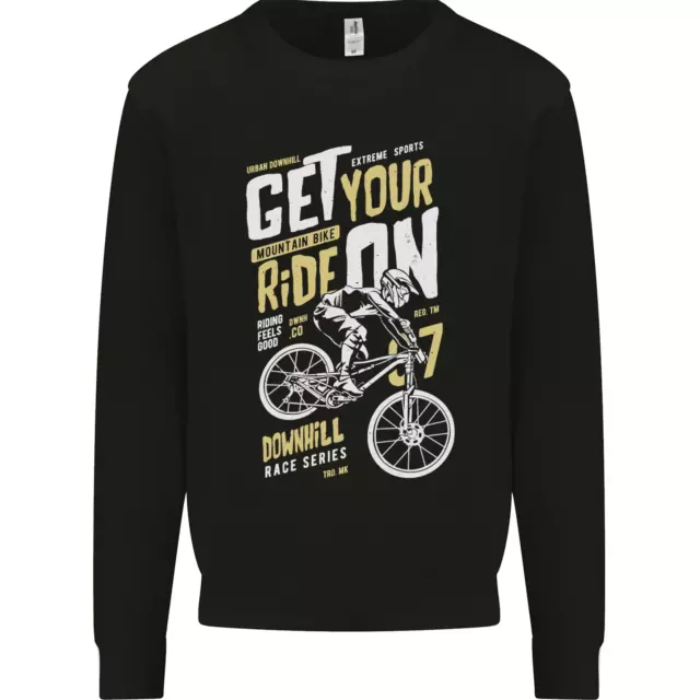 Get Your Ride On Discesa Mountain Bicicletta Bambini Felpa Maglione