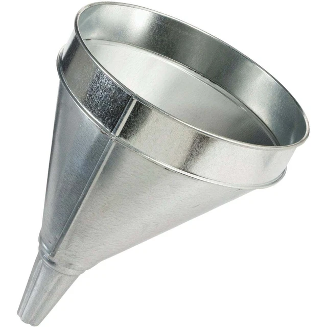 Delphos Heavy-Duty 6 Qt. Galvanized Steel Funnel with Side Spout 620 Pack of 6