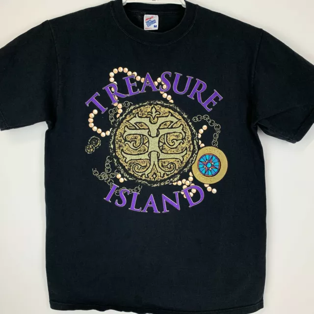 Treasure Island Las Vegas Vintage 90s T Shirt Medium Mirage Casino Gambling 2