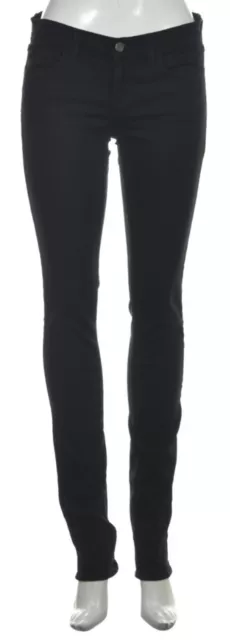 J Brand Pencil Leg Shadow Womens Jeans Size 27 Black Dark Wash Denim Straight