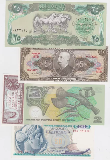19 Different World Banknotes In Near Mint And Mint Condition