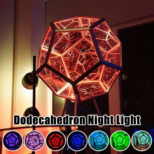 Infinity Dodecahedron LED Light Multicolor Art Light Night Light Christmas Gifts 3