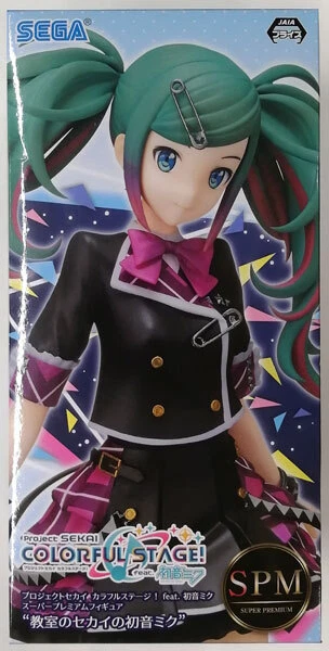 SEGA Project Sekai Colorful Stage! Feat Hatsune Miku - Figura Miku In Classe (Classroom Miku SPM) - Collectible Ufficiale Con Base
