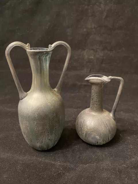 Miniture Murano Glass Vase And Pitcher Set, Atributed Barovier & Toso Barberico