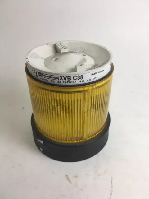 New No Box Telemecanique Yellow Stack Light Xvb-C38 No-Lamp
