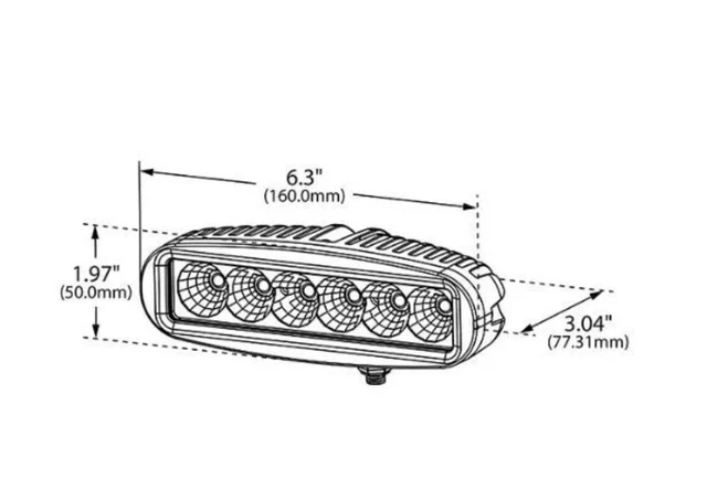 Grote Bz3015 Slim Led Work Lamp with mount