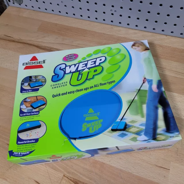 Bissell SWEEP UP Old/New Cordless Floor & Carpet Sweeper w/Built-in Dust Pan NEW
