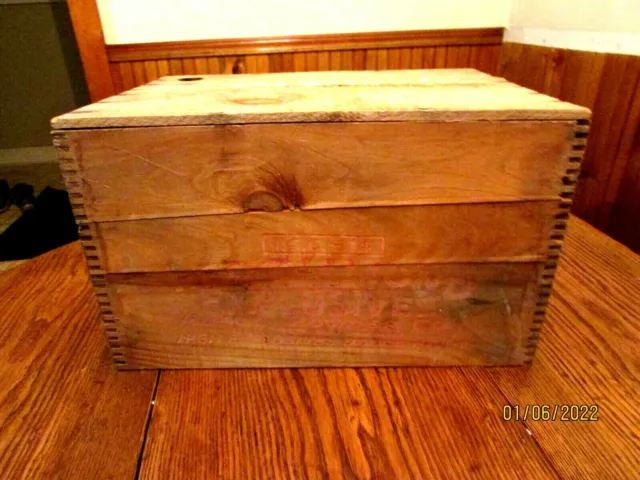 Vintage Wooden Red Diamond Dynamite Crate High Explosives Austin Powder Co Cleve