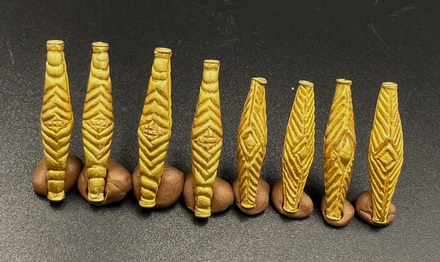 South East Asian Burmese Pyu Pagan Antique Solid Gold Jewelry Necklace Old Beads