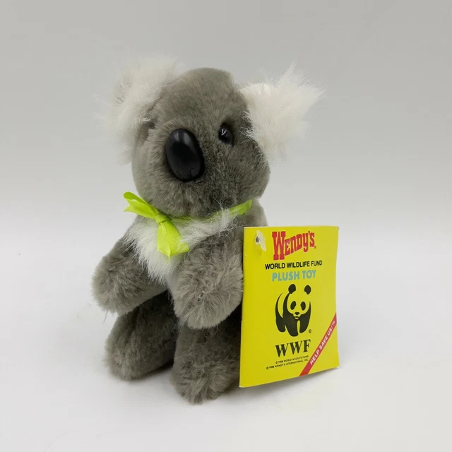 Wendy's Stuffed Plush Toy Koala Bear Vintage 1988 World Wildlife Fund WWF  Nice