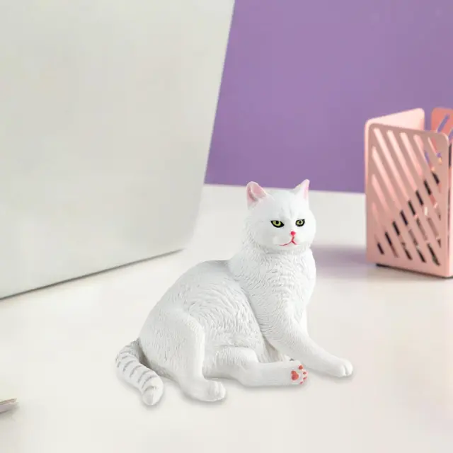 Statua di gatto in miniatura, modello realistico di gatto, figura d'azione, per