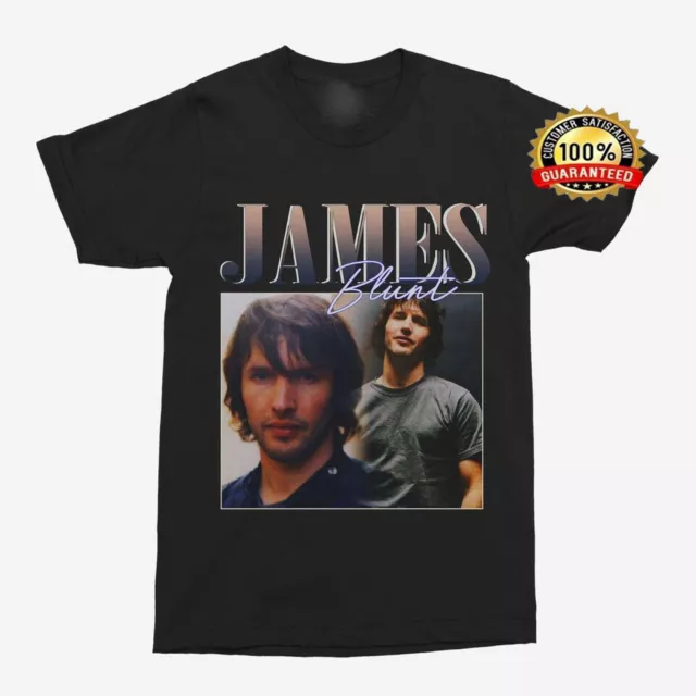 Vtg James Blunt Music Star Heavy Cotton Black All Size Unisex Shirt AA238 2