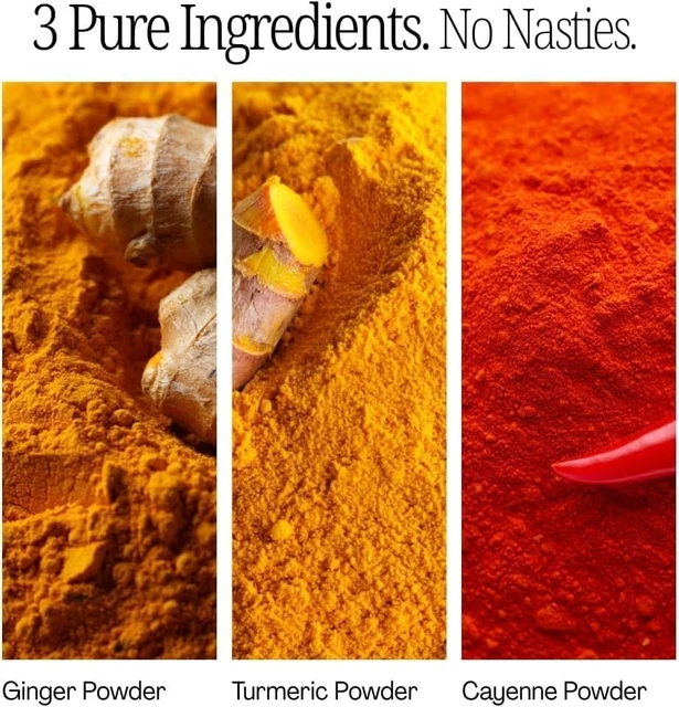 GINGER AND TURMERIC Shot Powder 100 Servings Mix with Water, Juice or ...